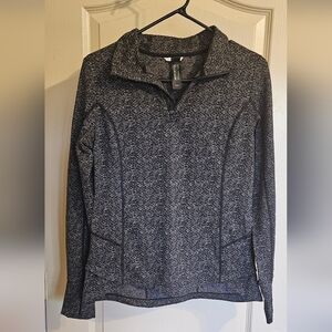 Mondetta Performance Luxury Quarter Zip Long Sleeve Top With Thumb Holes